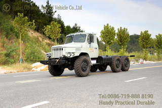 ခြောက်ဘီး All-wheel-drive Pointy Cab Off-road Truck Chassis_Customizable Off-road Chassis Grey