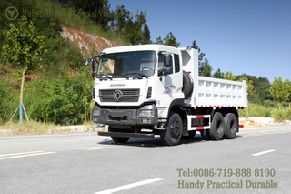 Dongfeng Three Bridge Back Eight White Dump Truck_ Export အတွက် အထူးသီးသန့်