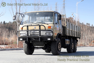 Dongfeng EQ2102 6×6 Flathead Cab One နှင့် A half Rows Cab Cargo Truck_Convertible Cargo Truck