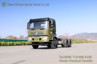Dongfeng ခြောက်ဘီးတပ် Flathead Fuel Truck Chassis_6×4 Fuel Chassis