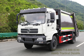 Dongfeng 4*2 လမ်းကြမ်းလုပ်ငန်းသုံး ထရပ်ကား_ဖိသိပ်ထားသော အမှိုက်ထရပ်_ရောင်းရန် စိတ်ကြိုက်ထရပ်ကား