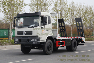 4x2 flatbed တူးဖော်သည့် Truck_flatbed Trailer_hydraul Ladder Truck Truck
